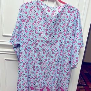 Boho Lounge dress with Pink Tassels on hem. XL